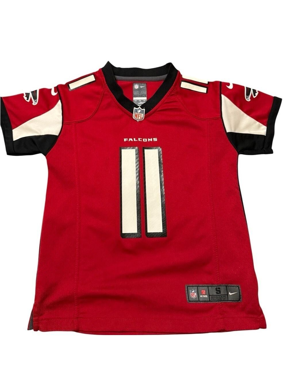 NFL Red and Black Falcons Jersey with Number 11
